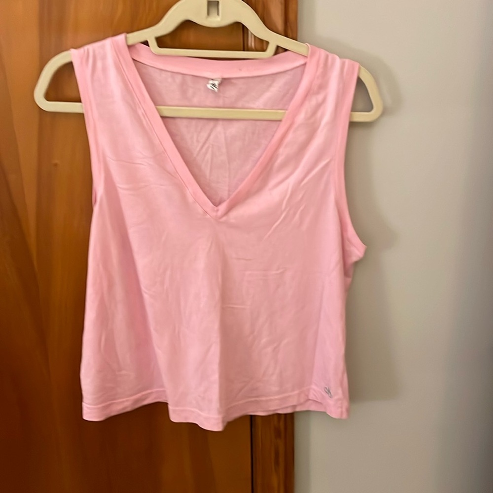 Alo yoga pink tank top